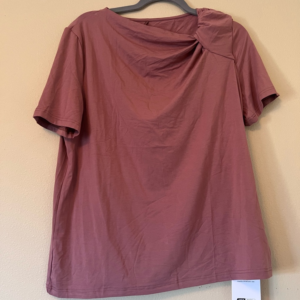 MOTF Mauve Short Sleeve Top
